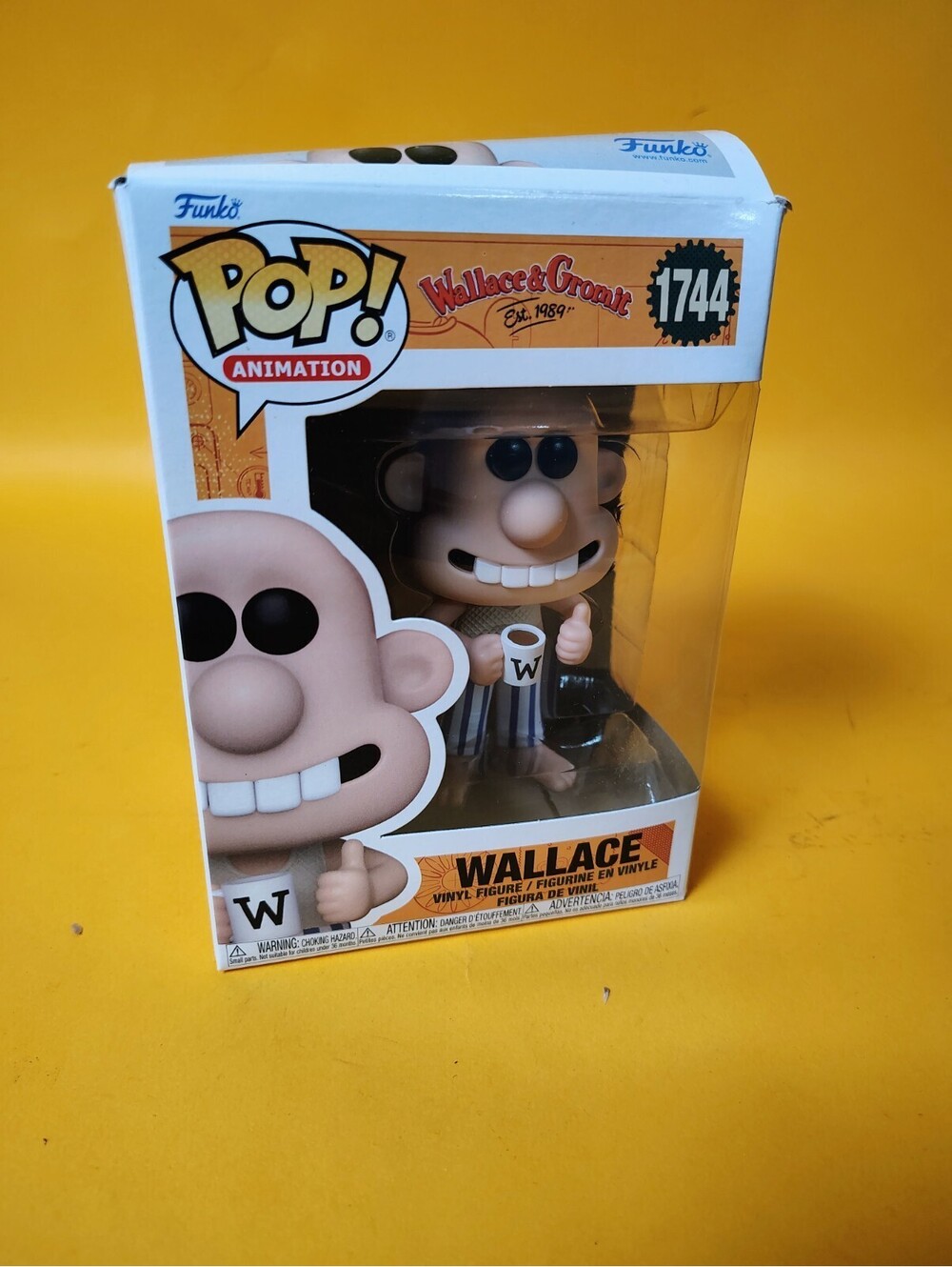 Funko Pop Wallace 1744 Wallace & Gromit Animation Vinyl Figurine Damaged Box
